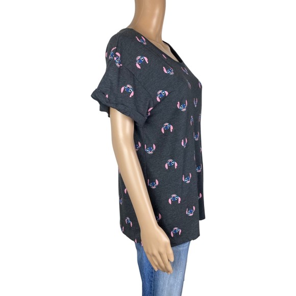 Disney Lilo and Stitch Grey T-Shirt Top Size Kids XL - Picture 2 of 6